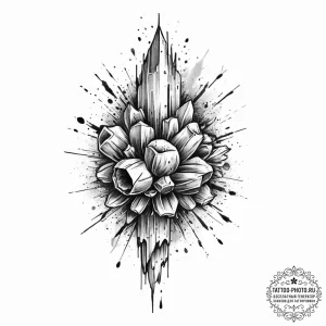 Tattoo design a controlled explosion, contain… — эскиз тату (№1754349949_0, 04.08.2025 23:25) — tattoo-photo.ru