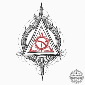 104. tattoo design: a minimalist «opora» rune… — эскиз тату (№1754350348_0, 04.08.2025 23:32) — tattoo-photo.ru