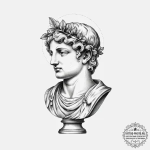 Vaporwave bust of a roman statue, tattoo sket... - эскиз тату (№1754350751_0, 04.08.2025 23:39) — tattoo-photo.ru