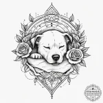 Tattoo design a loyal companion animal (dog,… — эскиз тату (№1754351355_0, 04.08.2025 23:49) — tattoo-photo.ru