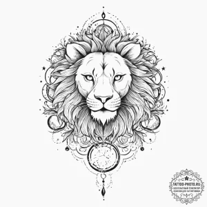 Tattoo sketch a leo constellation, its stars... - эскиз тату (№1754394191_0, 05.08.2025 11:43) — tattoo-photo.ru