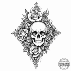 Fractal pattern, ink illustration for tattoo,... - эскиз тату (№1754395402_0, 05.08.2025 12:03) — tattoo-photo.ru