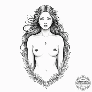 Selkie - эскиз тату (№1754396435_0, 05.08.2025 12:20) — tattoo-photo.ru