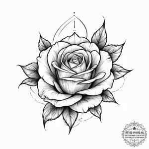 Tattoo sketch a single, delicate rosebud, sof... - эскиз тату (№1754397045_0, 05.08.2025 12:30) — tattoo-photo.ru