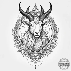 Tattoo design a capricorn goat-fish hybrid, w... - эскиз тату (№1754397251_0, 05.08.2025 12:34) — tattoo-photo.ru