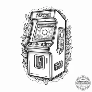 Tattoo design a clean outline of a classic ar... - эскиз тату (№1754398895_0, 05.08.2025 13:01) — tattoo-photo.ru