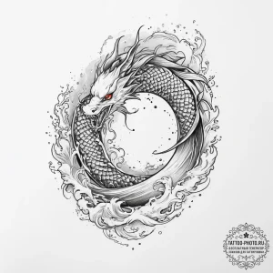 Bifrost bridge, ink illustration for tattoo,... - эскиз тату (№1754428191_0, 05.08.2025 21:09) — tattoo-photo.ru