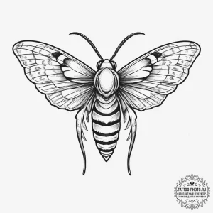 A death's-head hawkmoth, tattoo flash sheet d... - эскиз тату (№1754432341_0, 05.08.2025 22:19) — tattoo-photo.ru