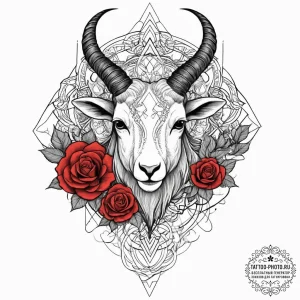 Tattoo design a capricorn goat-fish where sca... - эскиз тату (№1754433357_0, 05.08.2025 22:35) — tattoo-photo.ru