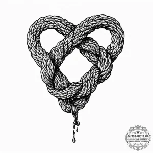 Tattoo sketch a climbing rope forming a stron... - эскиз тату (№1754436183_0, 05.08.2025 23:23) — tattoo-photo.ru