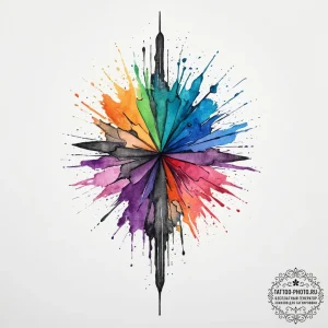 Tattoo sketch a soft, blending watercolor of... - эскиз тату (№1754436993_0, 05.08.2025 23:36) — tattoo-photo.ru