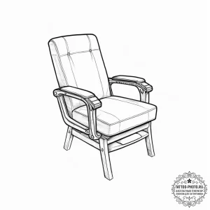 Tattoo design a gaming chair armrest with a s... - эскиз тату (№1754437390_0, 05.08.2025 23:43) — tattoo-photo.ru