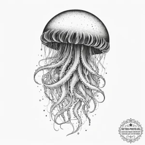 Gorgon jellyfish, tattoo flash sheet design,... - эскиз тату (№1754494642_0, 06.08.2025 15:37) — tattoo-photo.ru