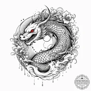 Cyberpunk, tattoo sketch design, on a clean w... - эскиз тату (№1754495063_0, 06.08.2025 15:44) — tattoo-photo.ru