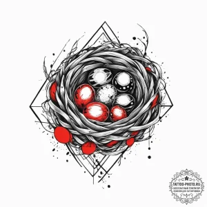 Tattoo sketch: a stylized depiction of a crad... - эскиз тату (№1754503250_0, 06.08.2025 18:00) — tattoo-photo.ru