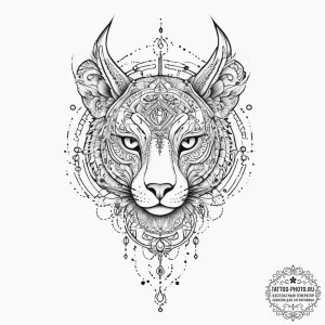 Tattoo design an abstract circuit board formi... - эскиз тату (№1754509596_0, 06.08.2025 19:46) — tattoo-photo.ru