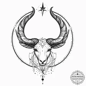 Tattoo design capricorn's glyph, sturdy and s... - эскиз тату (№1754510005_0, 06.08.2025 19:53) — tattoo-photo.ru
