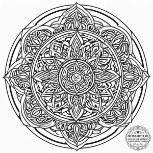 Celtic, tattoo drawing outline, on a clean wh... - эскиз тату (№1754510419_0, 06.08.2025 20:00) — tattoo-photo.ru