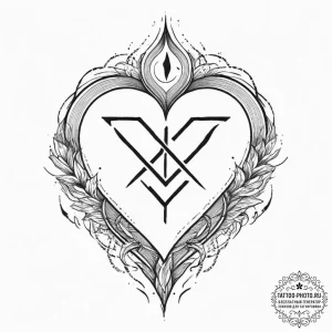 Tattoo sketch: a stylized forge with the svar... - эскиз тату (№1754514119_0, 06.08.2025 21:01) — tattoo-photo.ru