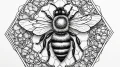 A bee on a honeycomb (is there, but can be cl... - эскиз тату (№1754515126_0, 06.08.2025 21:18) — tattoo-photo.ru