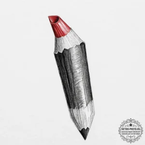 A close-up of a freshly sharpened pencil tip.... - эскиз тату (№1754516925_0, 06.08.2025 21:48) — tattoo-photo.ru