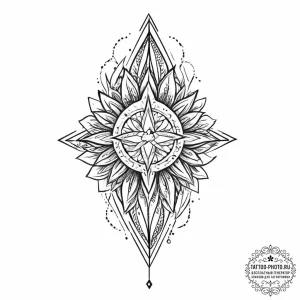 Tattoo design abstract lines forming a powerf... - эскиз тату (№1754517126_0, 06.08.2025 21:52) — tattoo-photo.ru