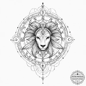 Tattoo sketch a zodiac glyph melting or disto... - эскиз тату (№1754517731_0, 06.08.2025 22:02) — tattoo-photo.ru