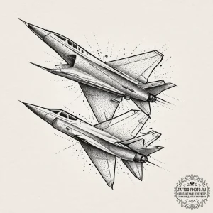 Tattoo design a small paper airplane flying f... - эскиз тату (№1754518332_0, 06.08.2025 22:12) — tattoo-photo.ru