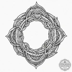 Tattoo sketch a single, unbroken chain link,... - эскиз тату (№1754518544_0, 06.08.2025 22:15) — tattoo-photo.ru