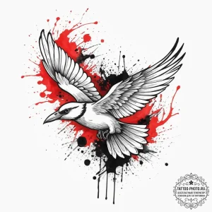 Tattoo design a book whose pages turn into bi... - эскиз тату (№1754519552_0, 06.08.2025 22:32) — tattoo-photo.ru