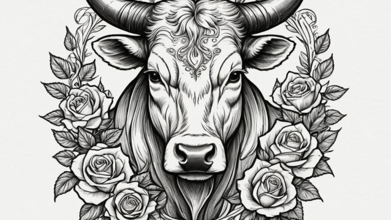 Tattoo design a taurus bull with venus's glyp... - эскиз тату (№1754566421_0, 07.08.2025 11:33) — tattoo-photo.ru
