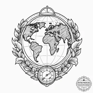 Tattoo design a "world record" badge with a g... - эскиз тату (№1754581539_0, 07.08.2025 15:45) — tattoo-photo.ru