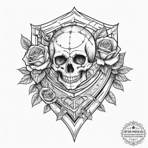 Tattoo design a subtle symbol of a shield or... - эскиз тату (№1754582137_0, 07.08.2025 15:55) — tattoo-photo.ru