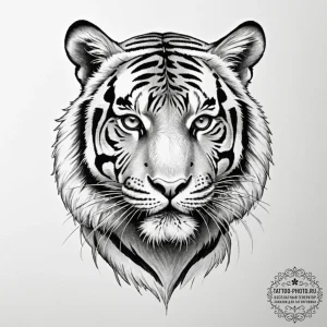 тигр - эскиз тату (№1754585910_0, 07.08.2025 16:58) — tattoo-photo.ru