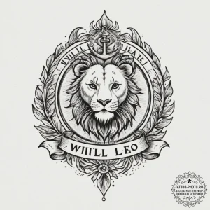 Tattoo sketch "i will" text for leo, with a b... - эскиз тату (№1754586755_0, 07.08.2025 17:12) — tattoo-photo.ru