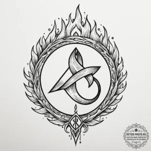 116. tattoo sketch: the rune "oud," depicted... - эскиз тату (№1754589148_0, 07.08.2025 17:52) — tattoo-photo.ru
