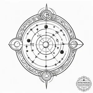 Tattoo design a blackwork tattoo of the rulin... - эскиз тату (№1754590544_0, 07.08.2025 18:15) — tattoo-photo.ru