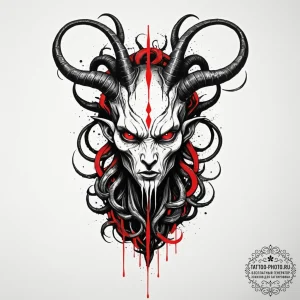 Nyarlathotep, concept art for tattoo, on a cl... - эскиз тату (№1754590742_0, 07.08.2025 18:19) — tattoo-photo.ru