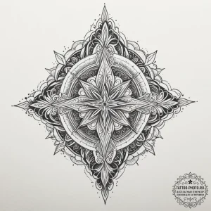 Tattoo design a geometric pattern that embodi... - эскиз тату (№1754591139_0, 07.08.2025 18:25) — tattoo-photo.ru