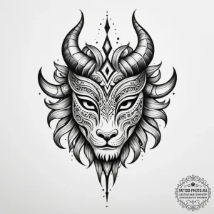 Tattoo design a blackwork tattoo of the zodia... - эскиз тату (№1754593306_0, 07.08.2025 19:01) — tattoo-photo.ru