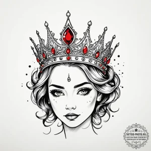 Tattoo sketch a small, delicate crown or tiar... - эскиз тату (№1754593503_0, 07.08.2025 19:05) — tattoo-photo.ru