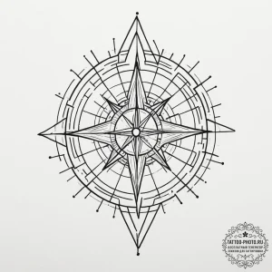 Tattoo design an abstract radar sweep pattern... - эскиз тату (№1754595681_0, 07.08.2025 19:41) — tattoo-photo.ru