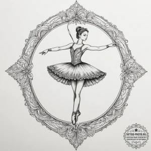 Tattoo design a delicate outline of a classic... - эскиз тату (№1754597069_0, 07.08.2025 20:04) — tattoo-photo.ru
