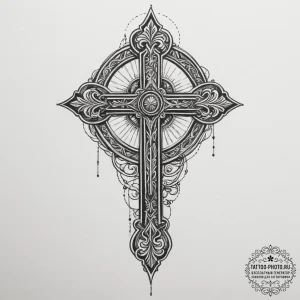 Tattoo design a key, intricate and strong, re... - эскиз тату (№1754604357_0, 07.08.2025 22:05) — tattoo-photo.ru