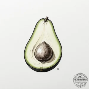 Tattoo sketch 'avocado' on one, 'toast' on th... - эскиз тату (№1754606160_0, 07.08.2025 22:36) — tattoo-photo.ru