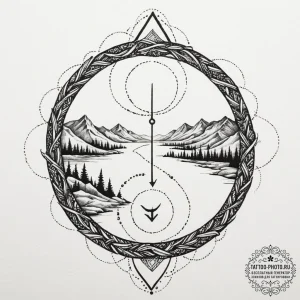72. tattoo design: a "raduga" rune appearing... - эскиз тату (№1754606763_0, 07.08.2025 22:46) — tattoo-photo.ru