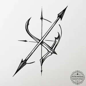 Tattoo sketch sagittarius's arrow glyph, clea... - эскиз тату (№1754607764_0, 07.08.2025 23:02) — tattoo-photo.ru