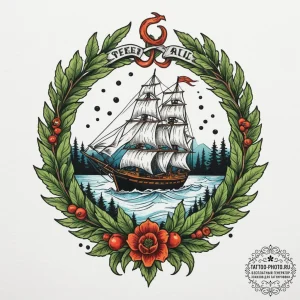 Forest, concept art for tattoo, soft whip sha... - эскиз тату (№1754608567_0, 07.08.2025 23:16) — tattoo-photo.ru