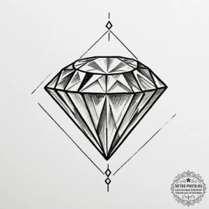 Diamond - эскиз тату (№1754610191_0, 07.08.2025 23:43) — tattoo-photo.ru