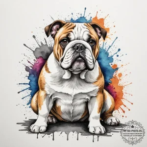 Bulldog, artistic tattoo sketch, detailed cro... - эскиз тату (№1754610596_0, 07.08.2025 23:49) — tattoo-photo.ru